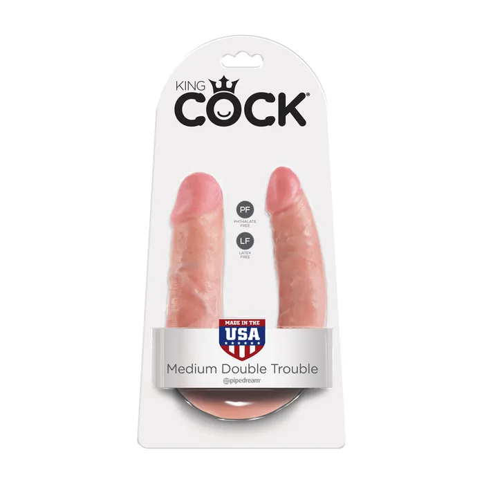 Dildos Pipedream King Cock Medium Double Trouble Flesh Dildo Dildos Pipedream King Cock Medium Double Trouble Flesh Dildo