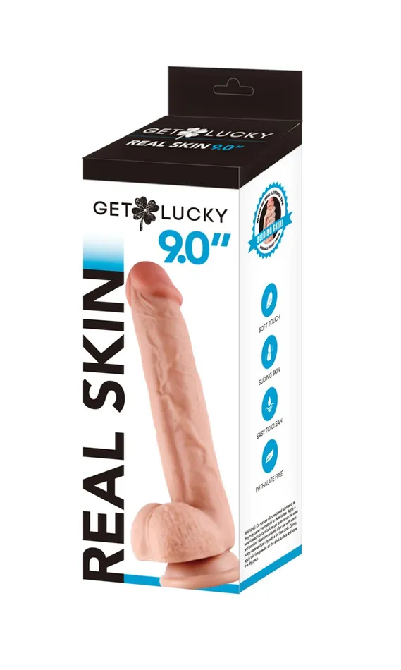 Dildos Shibari Get Lucky 9 Real Skin Light Brown Thank Me Now
