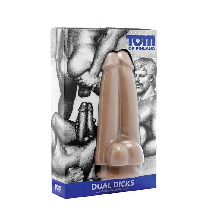 Dildos XR Brands Tom Of Finland Dual Dicks Double Dildo 7 Inch Beige Dildos XR Brands Tom Of Finland Dual Dicks Double Dildo 7 Inch Beige