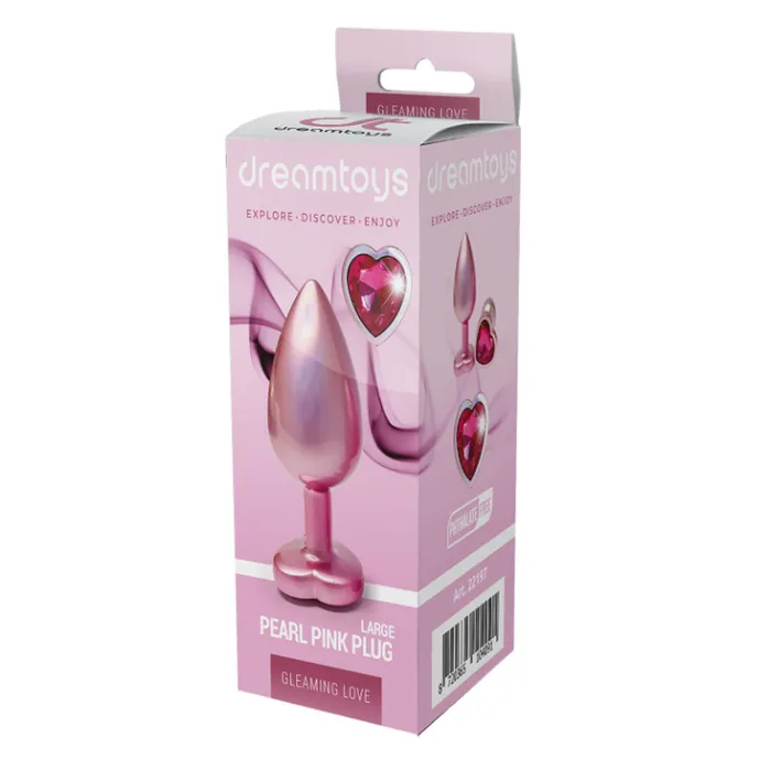 Dream Toys Gleaming Love Pearl Pink Metal Butt Plug Large Anal Dream Toys Gleaming Love Pearl Pink Metal Butt Plug Large Anal