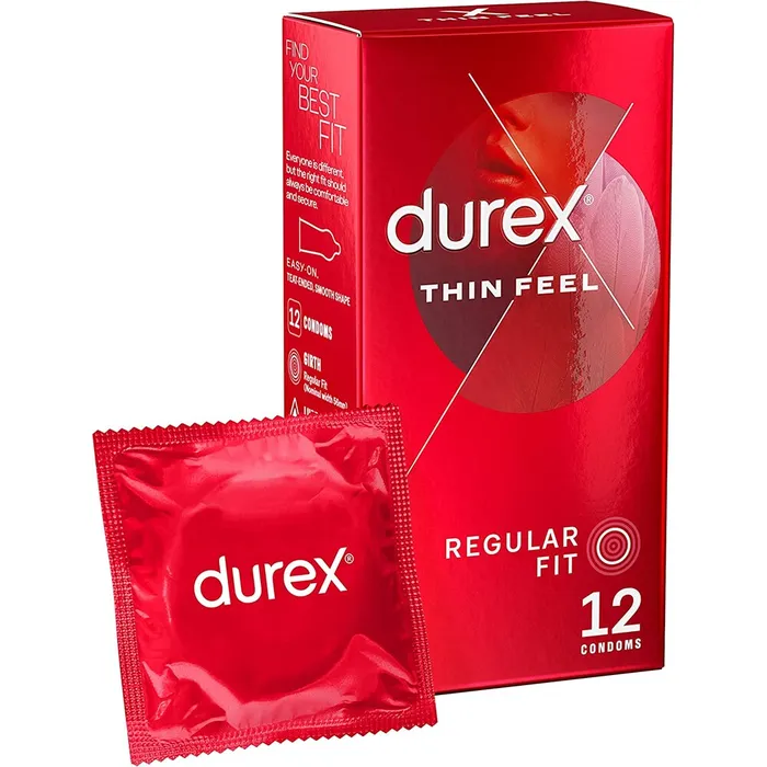 Durex Thin Feel Condoms Regular Fit 12 Pack Durex Female Sex Toys