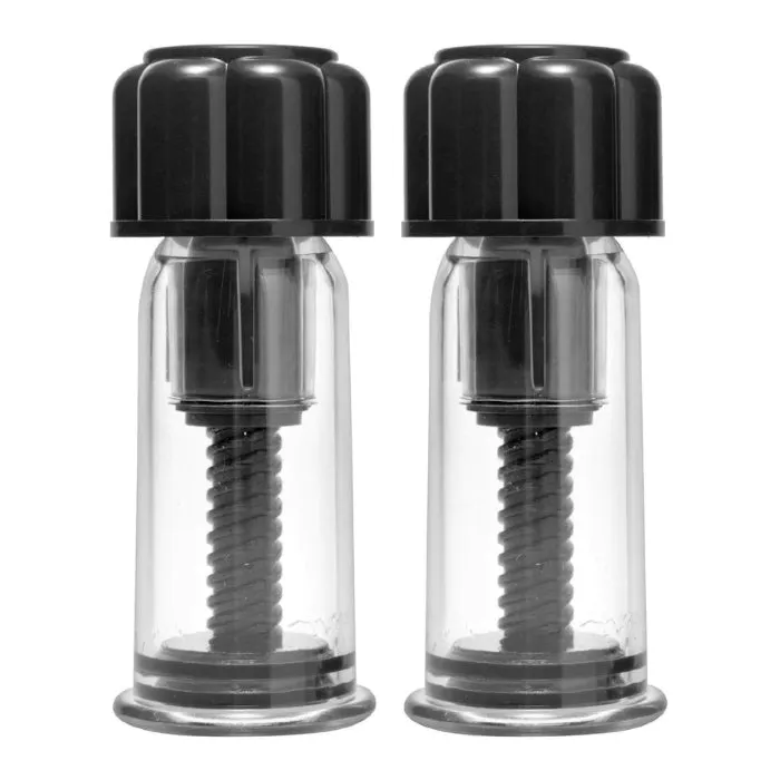 DUS Anal Master Series Powerful Twist Nipple Suckers Black