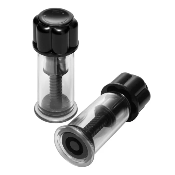 DUS Anal Master Series Powerful Twist Nipple Suckers Black