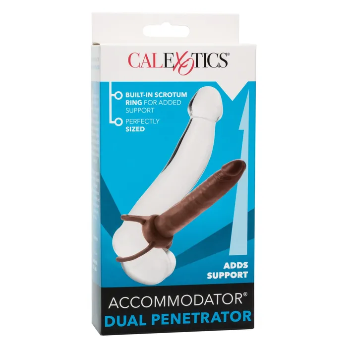 Female Sex Toys Accommodator Dual Penetrator Brown California Exotic Novelties