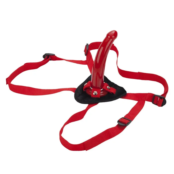 Female Sex Toys CalExotics Sophias Red Rider Strap On Dildo