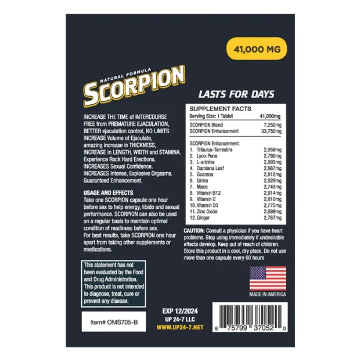 Female Sex Toys PIL Pills for Men Scorpian 1