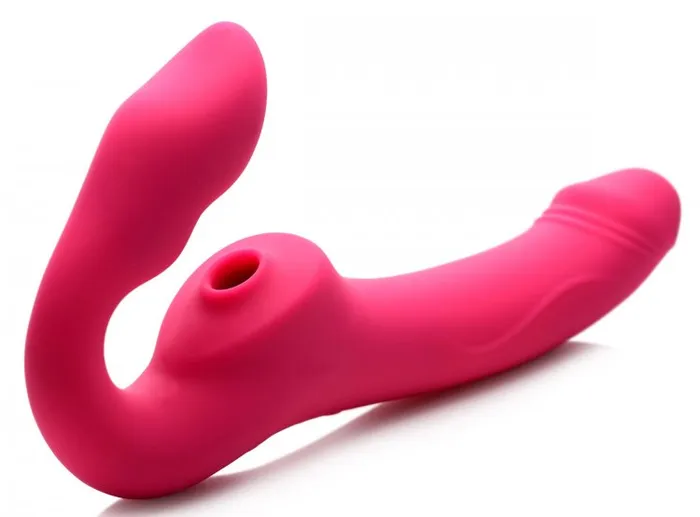 Female Sex Toys XR Brands Strap U Licking Vibrating Strapless Strapon W Remote