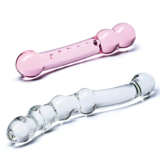 Glas Dildos 2PC Double Pleasure Glass Dildo Set