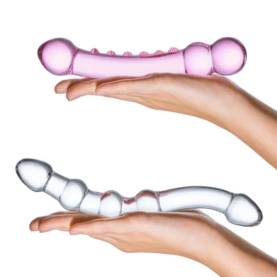 Glas Dildos 2PC Double Pleasure Glass Dildo Set