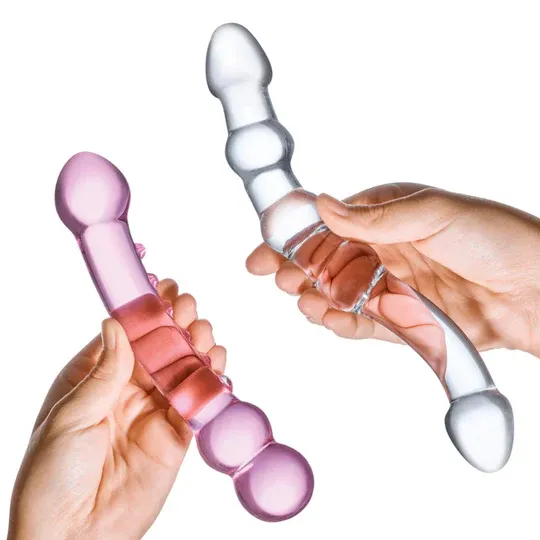 Glas Dildos 2PC Double Pleasure Glass Dildo Set