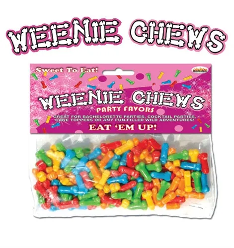 Hott Products Weenie Chews Multi Flavor Assorted Penis Shaped Candy 125 Piece Bag Male Sex Toys Hott Products Weenie Chews Multi Flavor Assorted Penis Shaped Candy 125 Piece Bag Male Sex Toys