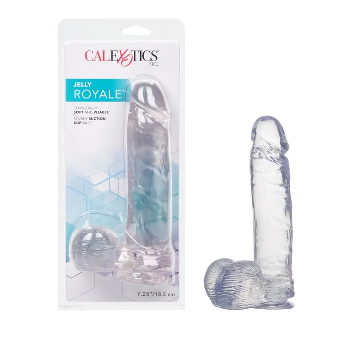 Jelly Royale 725 Inch Dong Clear CalExotics Dildos Jelly Royale 725 Inch Dong Clear CalExotics Dildos