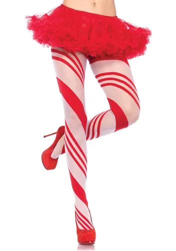 Leg Avenue Dildos Spandex Sheer Candy Striped Pantyhose