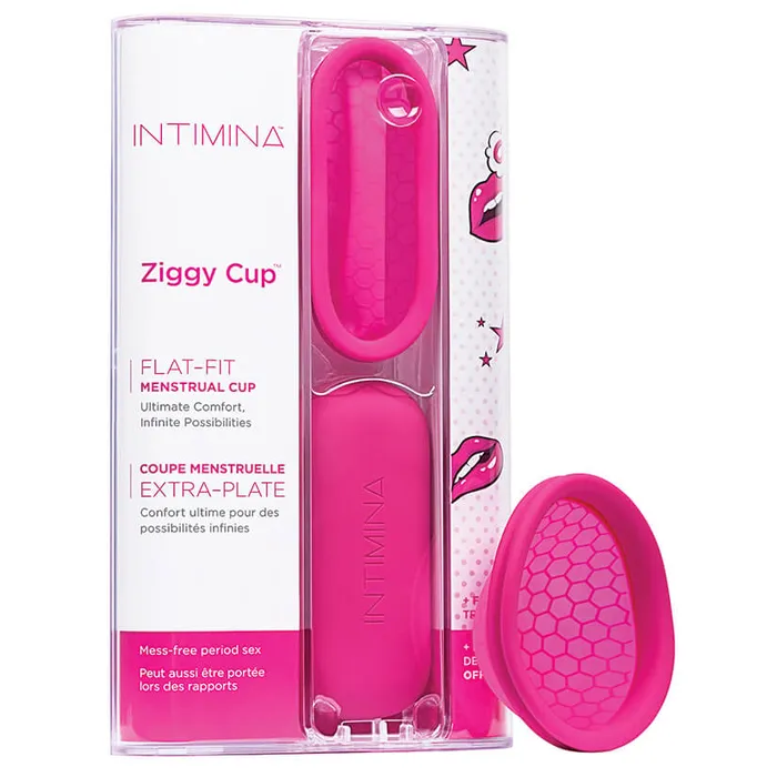 LELO Male Sex Toys Intimina Ziggy Cup Flat Fit Menstrual Cup