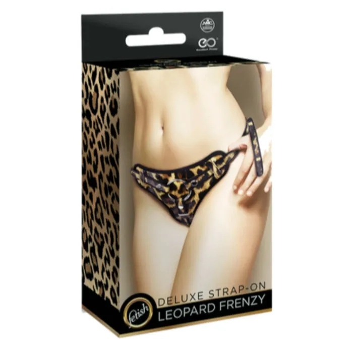 Leopard Frenzy Deluxe StrapOn Harness SAO Female Sex Toys