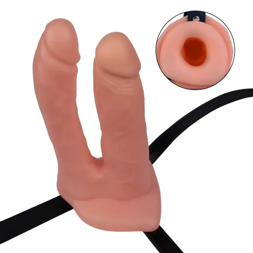 Lovetoy Female Sex Toys Lovetoy Unisex Hollow 6 Inch Double Penetration StrapOn Set Lovetoy Female Sex Toys Lovetoy Unisex Hollow 6 Inch Double Penetration StrapOn Set