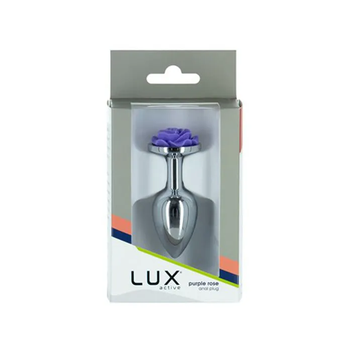 Lux Active Anal Lux Active Rose Metal Butt Plug 3 in Purple