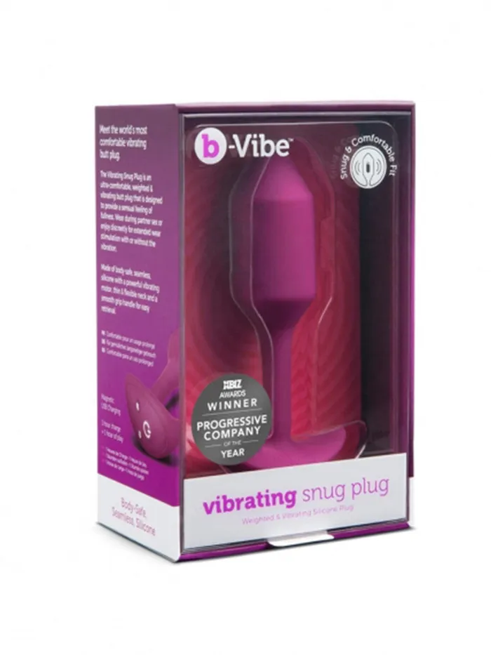 Male Sex Toys BVIBE Vibrating Snug Plug Medium Rose