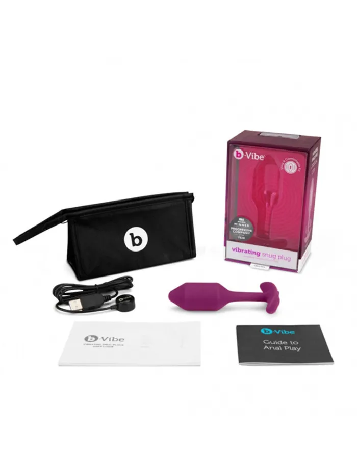 Male Sex Toys BVIBE Vibrating Snug Plug Medium Rose