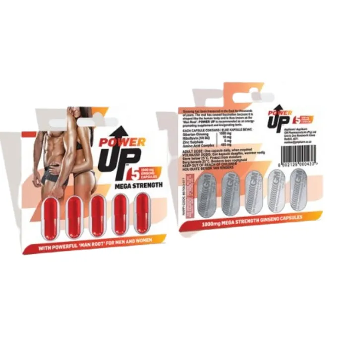 Male Sex Toys Libido Pills Power Up Capsules 5 PIL
