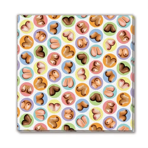 Male Sex Toys Little Genie Mini Boobs Napkins 8 Pack