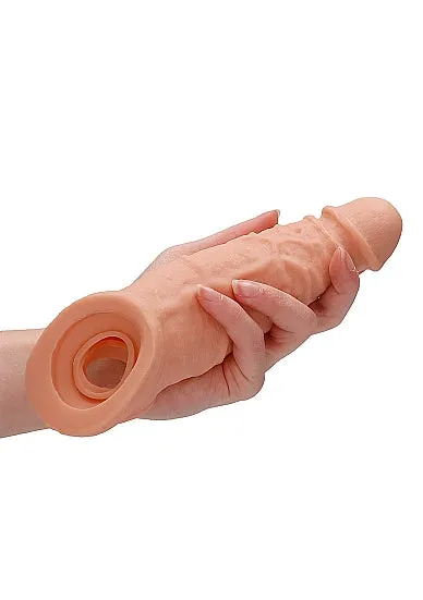 Male Sex Toys SHOTS AMERICA Realrock Penis Sleeve 9in Flesh Male Sex Toys SHOTS AMERICA Realrock Penis Sleeve 9in Flesh