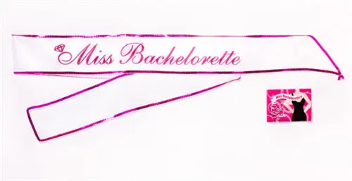 Miss Bachelorette Party Sash White Little Genie Vibrators