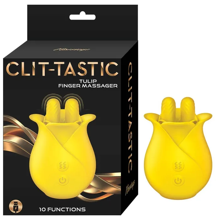 Nasstoys Female Sex Toys ClitTastic Tulip Finger Massager Yellow Nasstoys Female Sex Toys ClitTastic Tulip Finger Massager Yellow