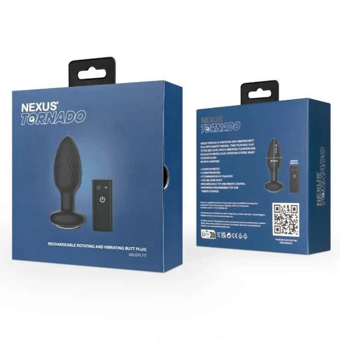 Nexus Nexus Tornado Rotating Remote Control Butt Plug Medium Anal Nexus Nexus Tornado Rotating Remote Control Butt Plug Medium Anal