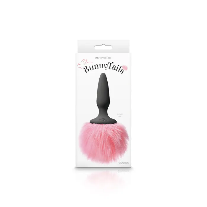 NS Novelties Anal Bunny Tails Mini Pink Fur Butt Plug