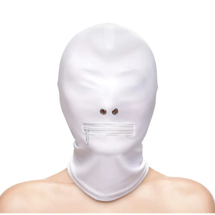 NS Novelties Female Sex Toys Fetish Fashion Zippered Mouth Hood White
