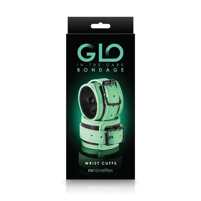 NS Novelties Restraints Glo Bondage Wrist Cuffs Green
