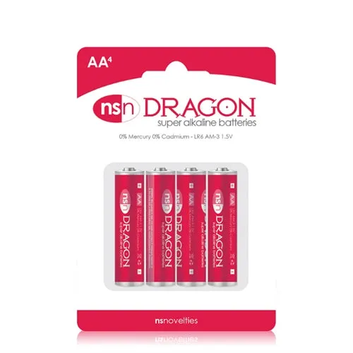 nsnovelties Enhancers Dragon Alkaline Batteries AA 4 Pack