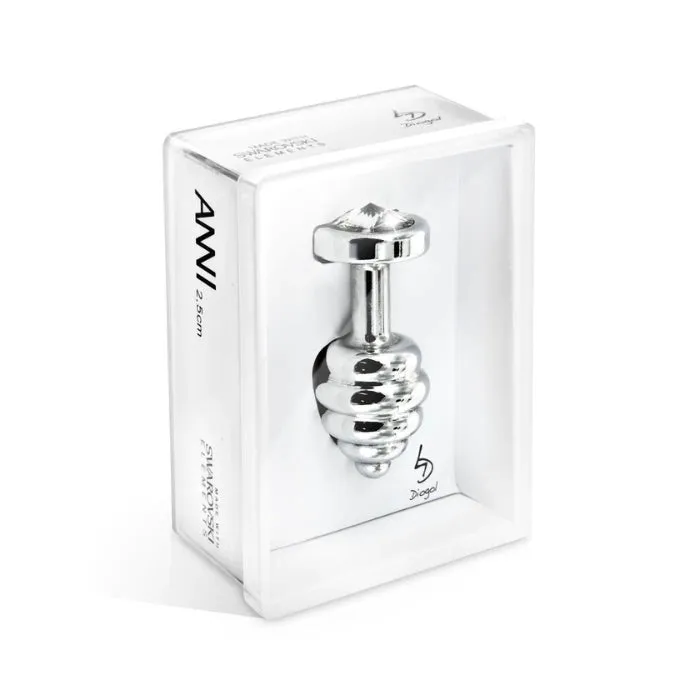 PAR Male Sex Toys Diogol Ano Ribbed Steel Anal Plug 30mm