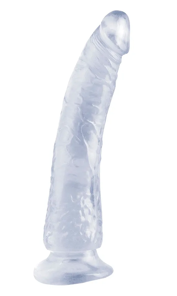 Pipedream Products Dildos Basix Rubber Works Slim Dong 7in Clear W Suction Cup