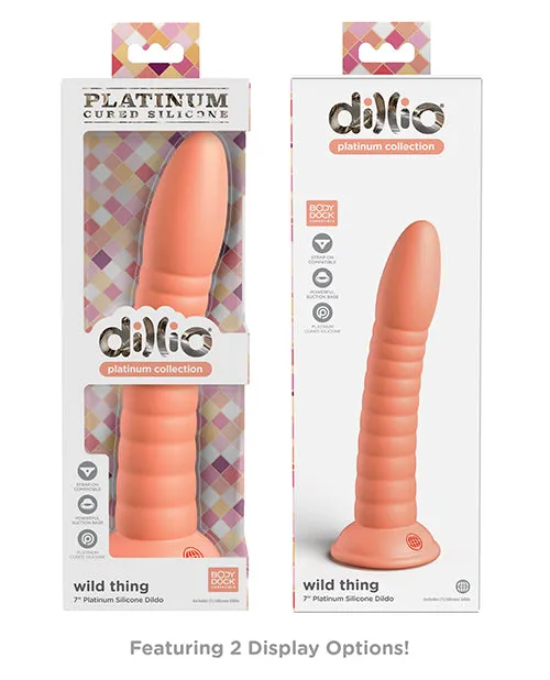 Pipedream Products Female Sex Toys Dillio Platinum 7in Wild Thing Peach Pipedream Products Female Sex Toys Dillio Platinum 7in Wild Thing Peach