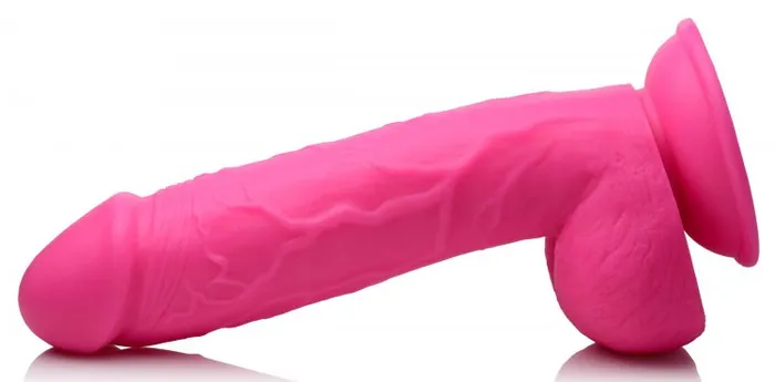 Pop 825in Dildo W Balls Pink XR Brands Dildos