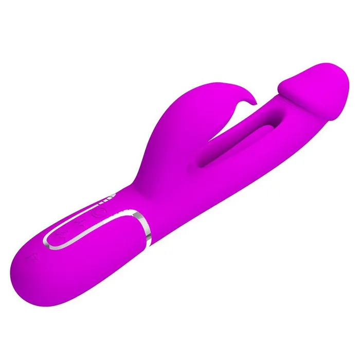 Pretty Love Vibrators Pretty Love Kampas 3In1 Licking Rabbit Vibrator Purple Pretty Love Vibrators Pretty Love Kampas 3In1 Licking Rabbit Vibrator Purple