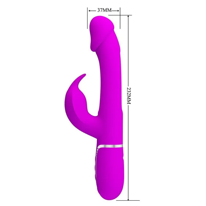 Pretty Love Vibrators Pretty Love Kampas 3In1 Licking Rabbit Vibrator Purple Pretty Love Vibrators Pretty Love Kampas 3In1 Licking Rabbit Vibrator Purple