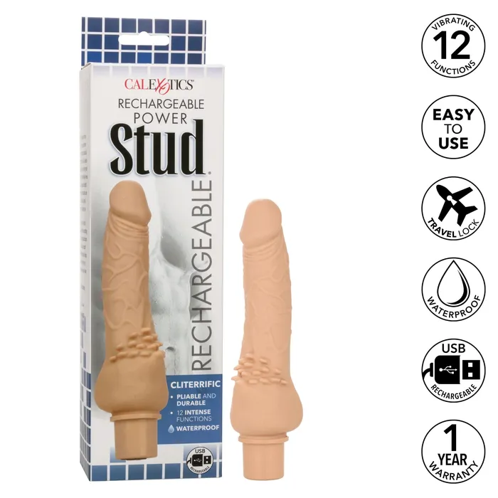 Rechargeable Power Stud Cliterrific in Ivory California Exotic Novelties Female Sex Toys