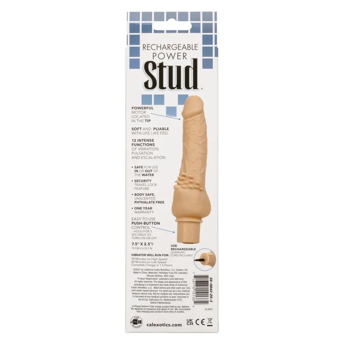 Rechargeable Power Stud Cliterrific in Ivory California Exotic Novelties Female Sex Toys