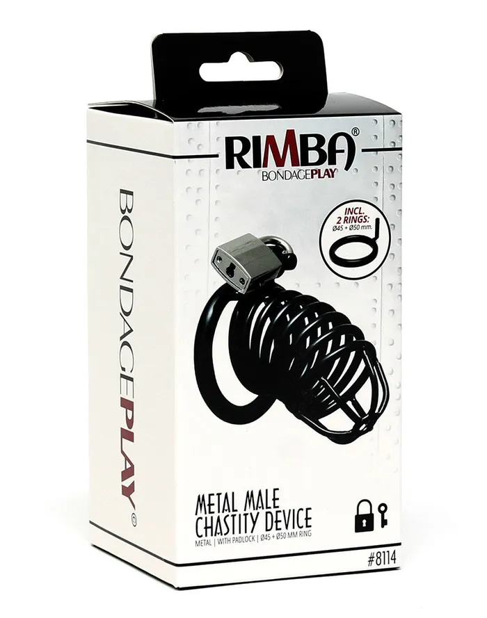 Rimba Male Sex Toys Metal Male Chastity Device With Padlock Rimba Male Sex Toys Metal Male Chastity Device With Padlock