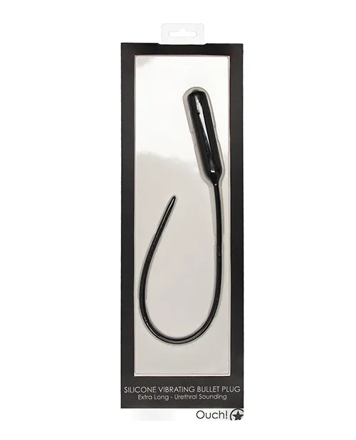 SHOTS AMERICA Male Sex Toys Silicone Vibrating Bullet Plug Extra Long Urethral Sounding Black SHOTS AMERICA Male Sex Toys Silicone Vibrating Bullet Plug Extra Long Urethral Sounding Black