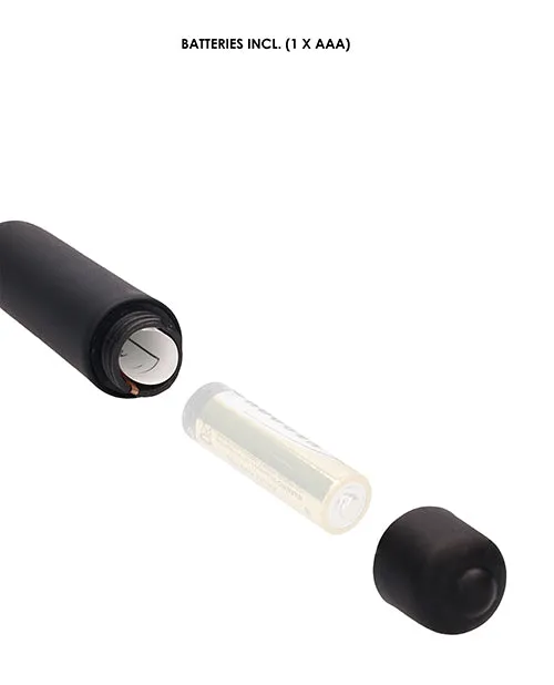 SHOTS AMERICA Male Sex Toys Silicone Vibrating Bullet Plug Extra Long Urethral Sounding Black