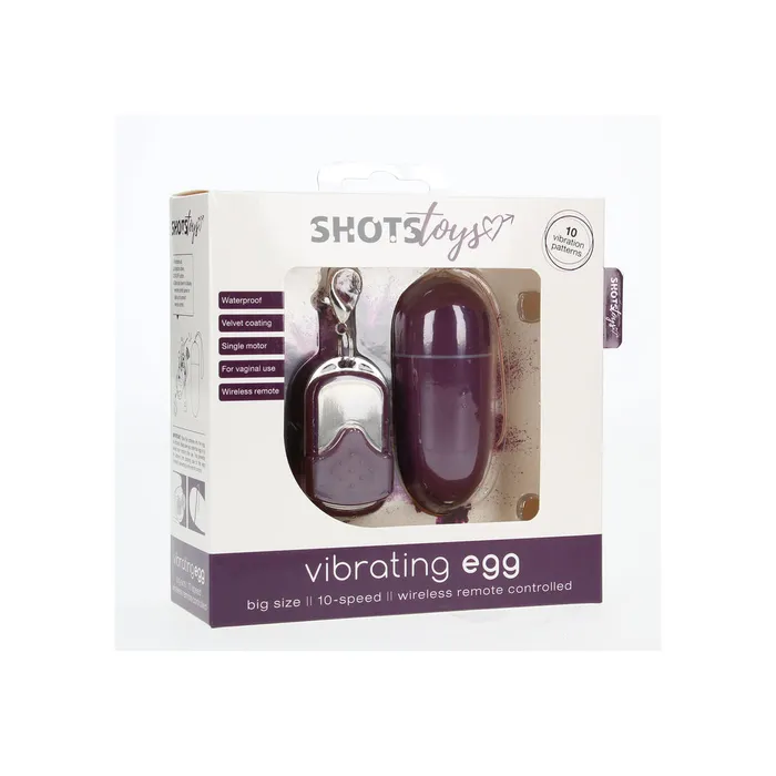 Shots Toys Vibrators 10Speed Remote Vibrating Egg BIG Purple Shots Toys Vibrators 10Speed Remote Vibrating Egg BIG Purple