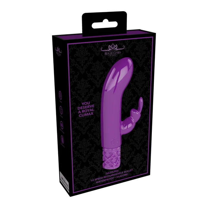 Shots Toys Vibrators Royal Gems Dazzling Rechargeable Rabbit Bullet Purple Shots Toys Vibrators Royal Gems Dazzling Rechargeable Rabbit Bullet Purple