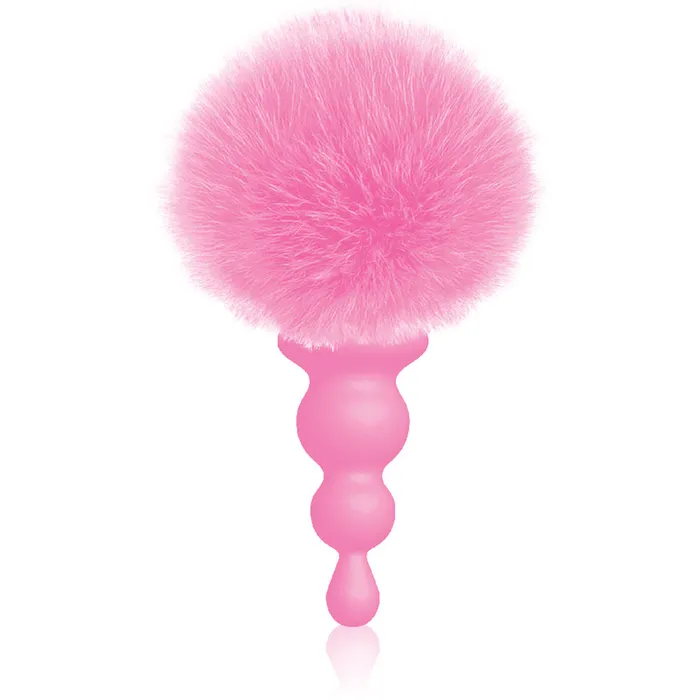 The 9s Cottontails Silicone Bunny Tail Butt Plug Beaded Pink Icon Brands Anal