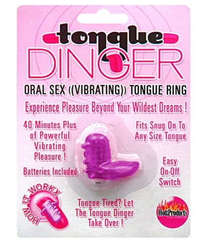 Tongue Dinger Purple Hott Products Vibrators