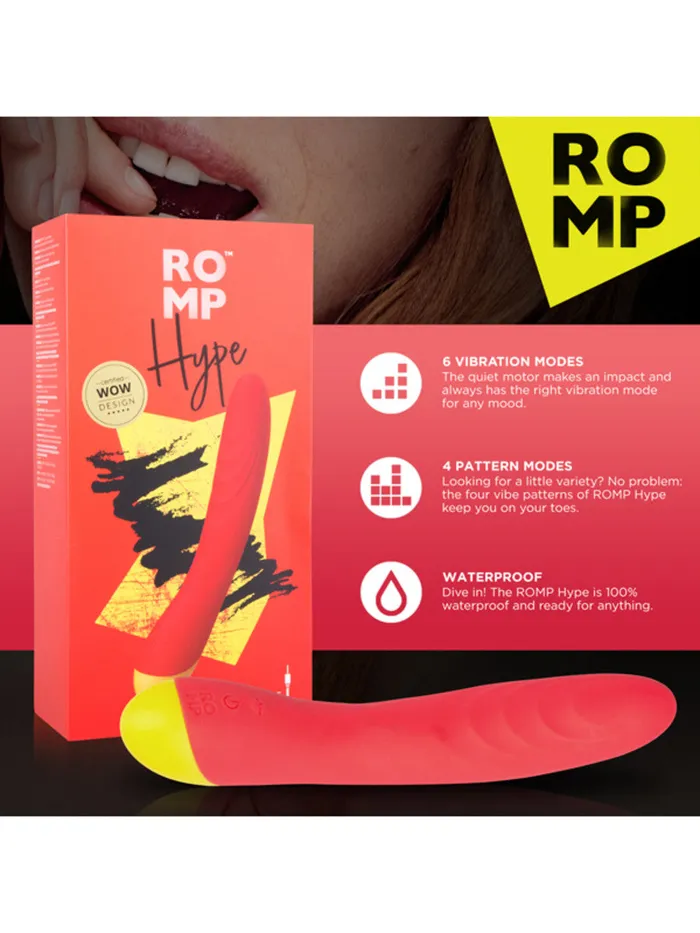 Vibrators Romp Hype GSopt Vibrator Red Romp