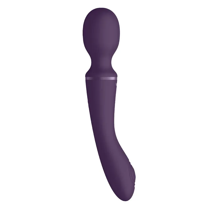 Vibrators Shots Toys Vive Enora Double Ended Rechargeable Wand Purple Vibrators Shots Toys Vive Enora Double Ended Rechargeable Wand Purple